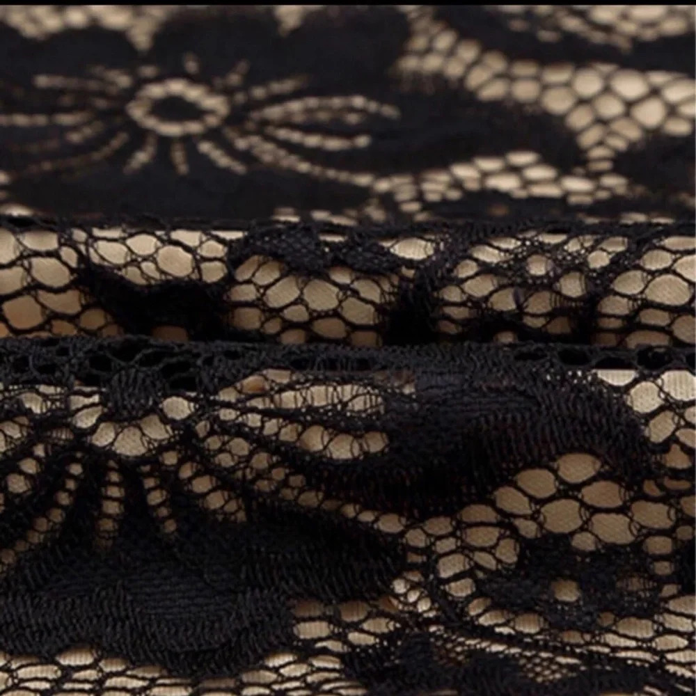 Plus Size‎ Black Long Sleeve Lace Mesh Elegant Dress. NEW. 1XL-3XL - Picture 9 of 11